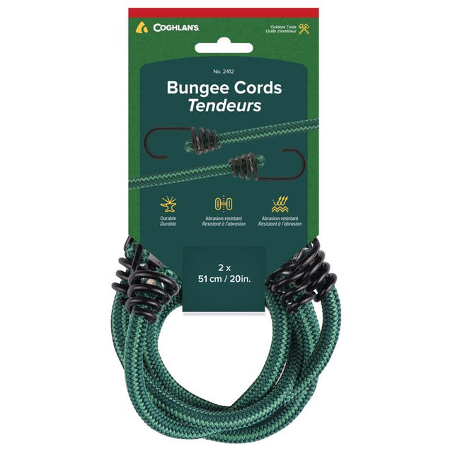 Coghlan's Green Bungee Cord 20 in. L 2 pk