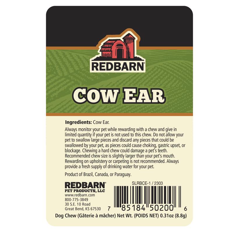 Redbarn Beef Grain Free Cow Ear For Dogs 0.31 oz 1 pk