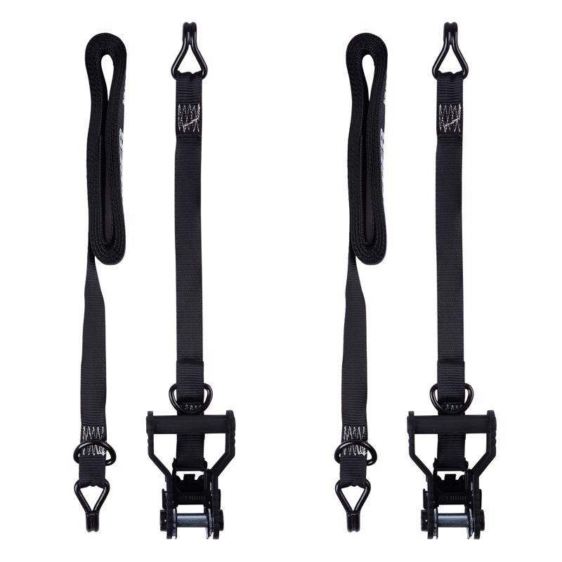 Keeper Extreme Webbing 1.25 in. W X 16 ft. L Black Ratchet Tie Down 1000 lb 2 pk