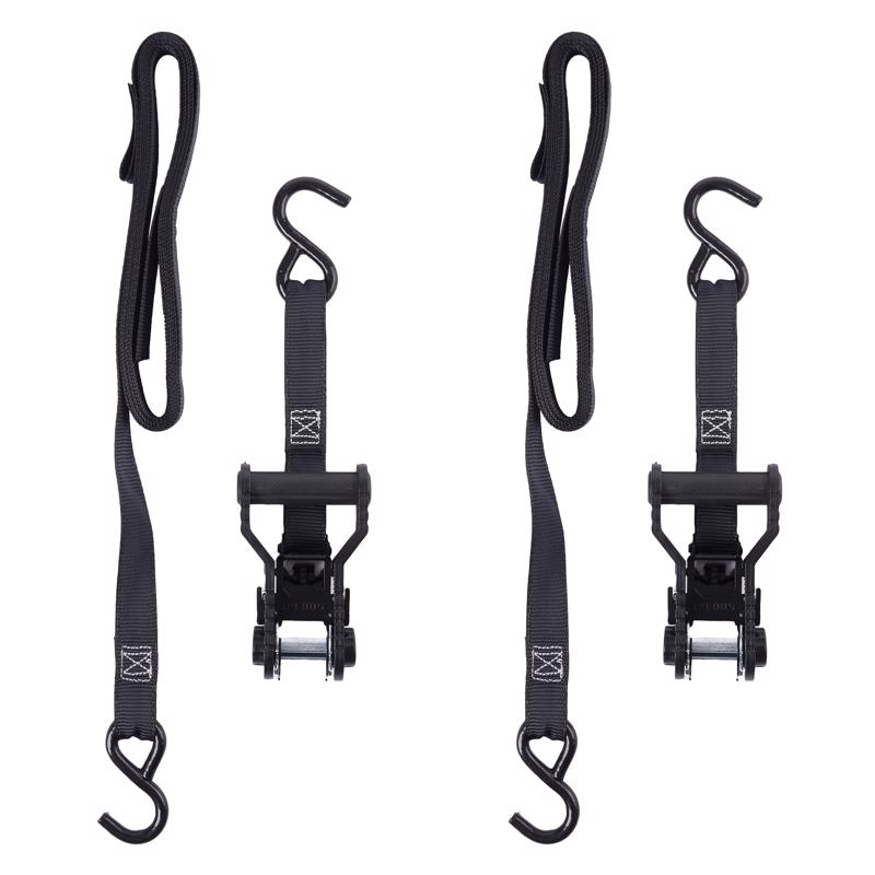 Keeper Extreme Webbing 1 in. W X 14 ft. L Black Ratchet Tie Down 500 lb 2 pk