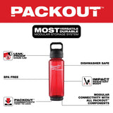 Milwaukee Packout 34 oz Red BPA Free Bottle with Chug Cap