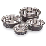 Proselect Espresso Stainless Steel 30 oz Pet Bowl For Dogs
