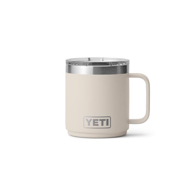 YETI Rambler 10 oz Cape Taupe BPA Free Ceramic Lined Stackable Mug with MagSlider Lid