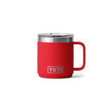 YETI Rambler 10 oz Rescue Red BPA Free Ceramic Lined Stackable Mug with MagSlider Lid