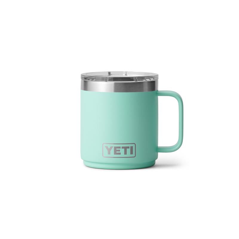 YETI Rambler 10 oz Seafoam BPA Free Ceramic Lined Stackable Mug with MagSlider Lid