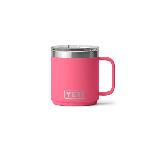 YETI Rambler 10 oz Tropical Pink BPA Free Ceramic Lined Stackable Mug with MagSlider Lid