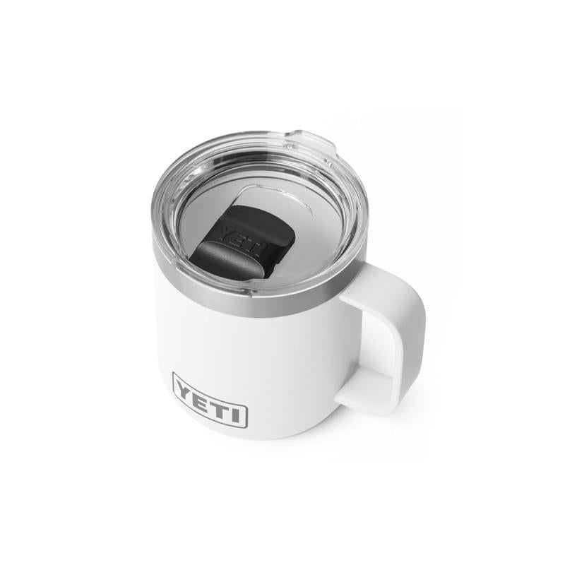 YETI Rambler 10 oz White BPA Free Ceramic Lined Stackable Mug with MagSlider Lid