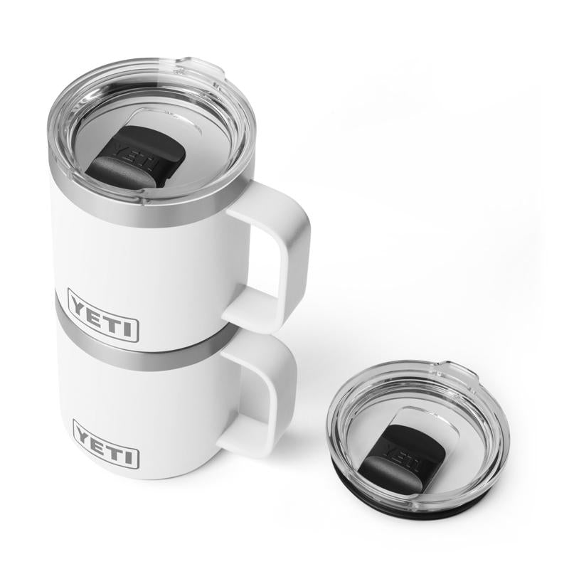 YETI Rambler 10 oz White BPA Free Ceramic Lined Stackable Mug with MagSlider Lid