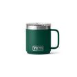 YETI Rambler 10 oz Black Forest Green BPA Free Ceramic Lined Stackable Mug with MagSlider Lid