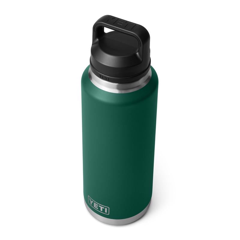 YETI Rambler 46 oz Black Forest Green BPA Free Bottle with Chug Cap
