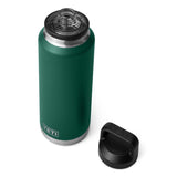 YETI Rambler 46 oz Black Forest Green BPA Free Bottle with Chug Cap