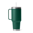 YETI Rambler 42 oz Black Forest Green BPA Free Straw Mug