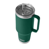 YETI Rambler 42 oz Black Forest Green BPA Free Straw Mug