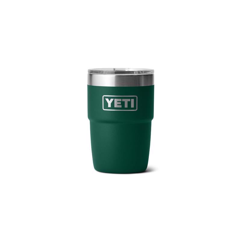 YETI Rambler 8 oz Black Forest Green BPA Free Ceramic Lined Stackable Tumbler with MagSlider Lid