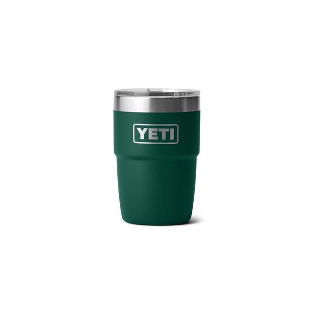 YETI Rambler 8 oz Black Forest Green BPA Free Ceramic Lined Stackable Tumbler with MagSlider Lid