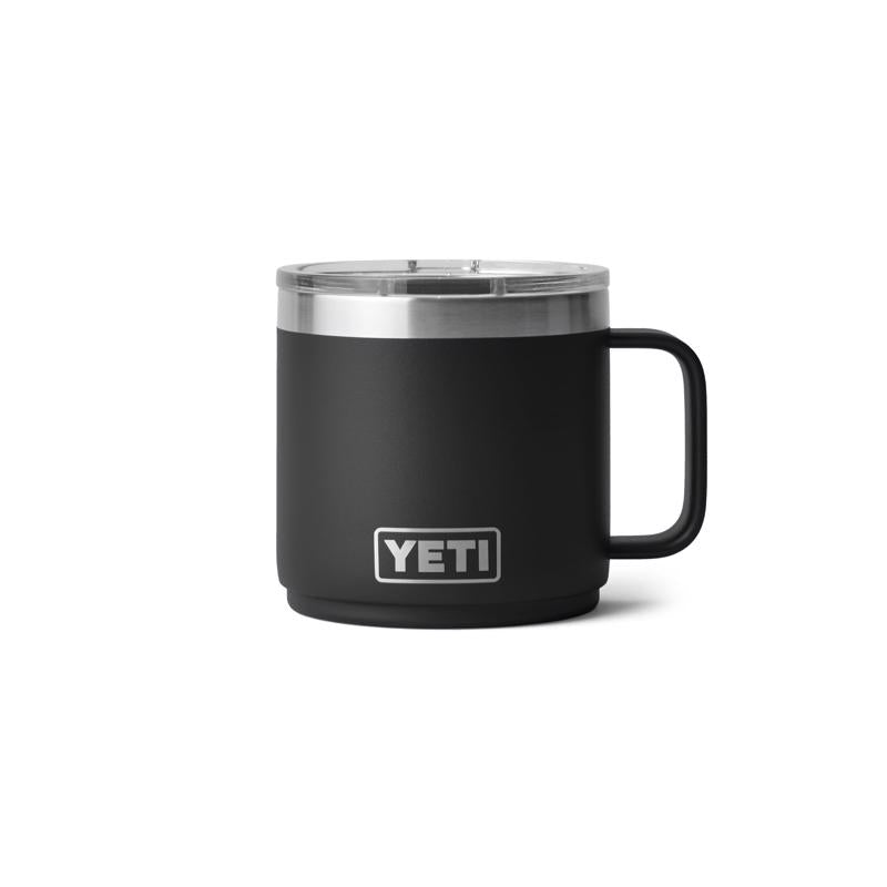 YETI Rambler 14 oz Black BPA Free Ceramic Lined Stackable Mug with MagSlider Lid