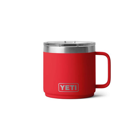 YETI Rambler 14 oz Rescue Red BPA Free Ceramic Lined Stackable Mug with MagSlider Lid