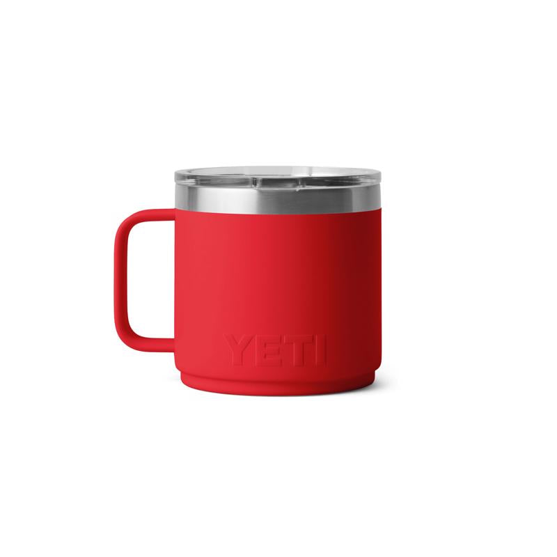 YETI Rambler 14 oz Rescue Red BPA Free Ceramic Lined Stackable Mug with MagSlider Lid
