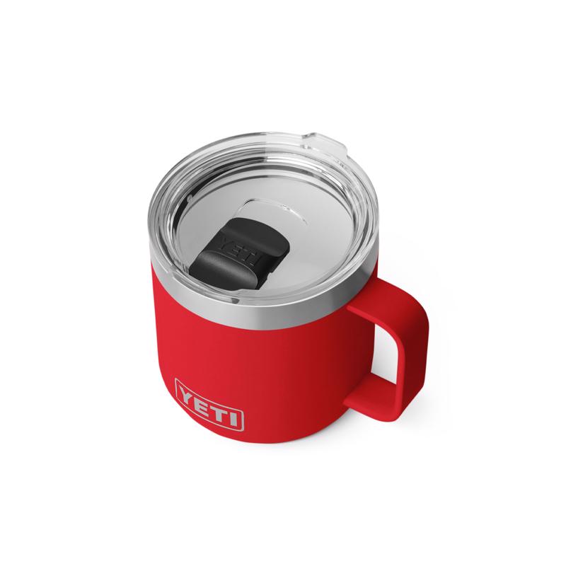 YETI Rambler 14 oz Rescue Red BPA Free Ceramic Lined Stackable Mug with MagSlider Lid