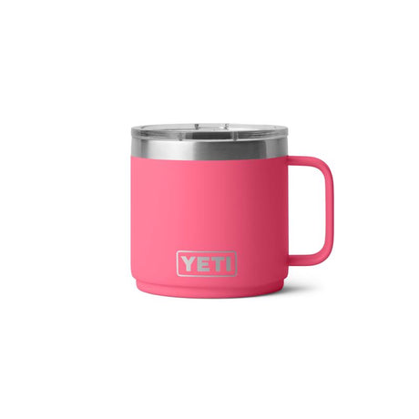 YETI Rambler 14 oz Tropical Pink BPA Free Ceramic Lined Stackable Mug with MagSlider Lid
