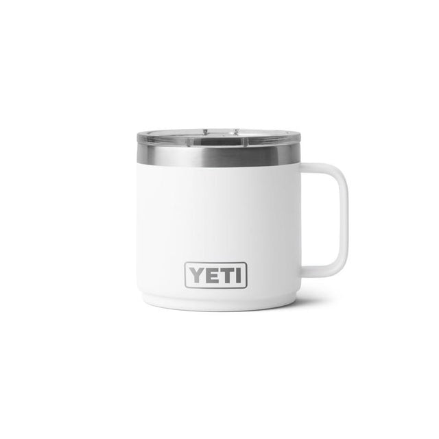 YETI Rambler 14 oz White BPA Free Ceramic Lined Stackable Mug with MagSlider Lid