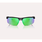 Native Ridge-Runner Crest Sunglasses Men's Matte Black Frame Green Reflex Lens Polarized Blue Light