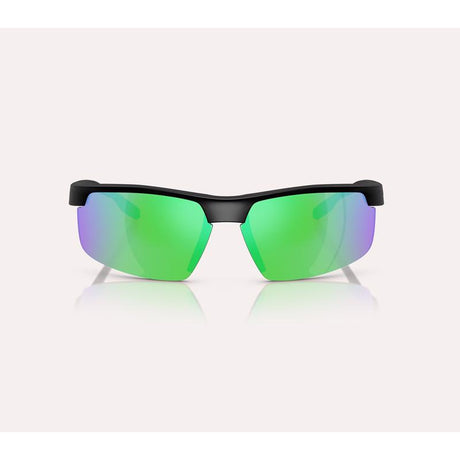 Native Ridge-Runner Crest Sunglasses Men's Matte Black Frame Green Reflex Lens Polarized Blue Light