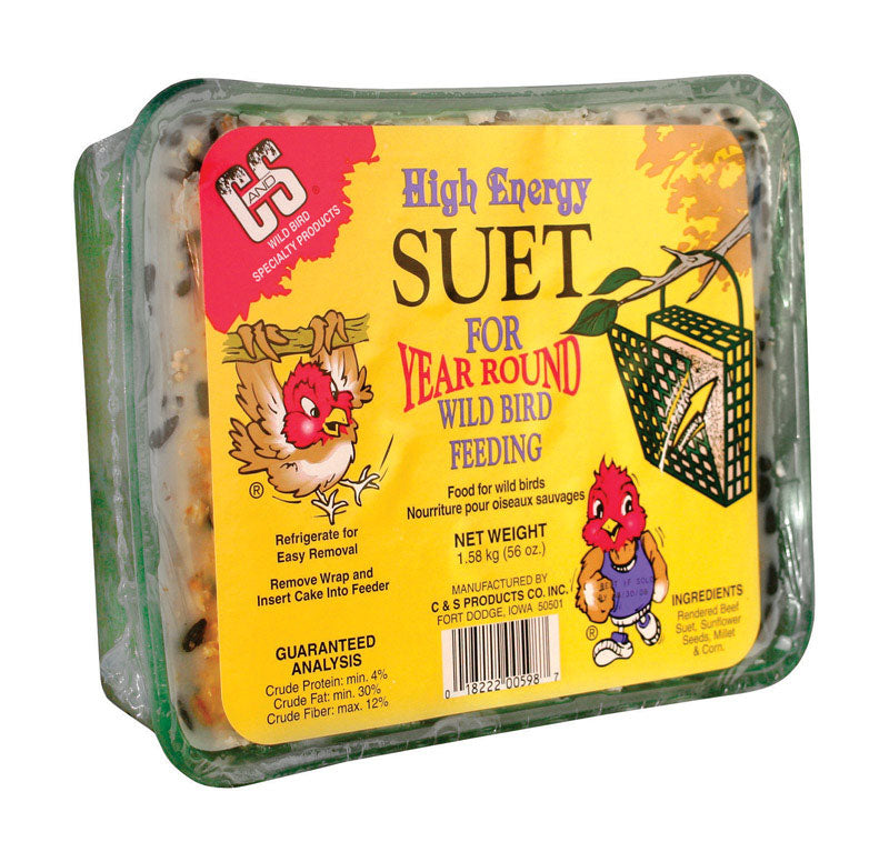 C&S High Energy Suet Bird Food Feeder 56 oz