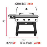 Recteq X-Fire Pro 825 RT-825XF Wood Pellet WiFi Grill and Smoker Black/Silver