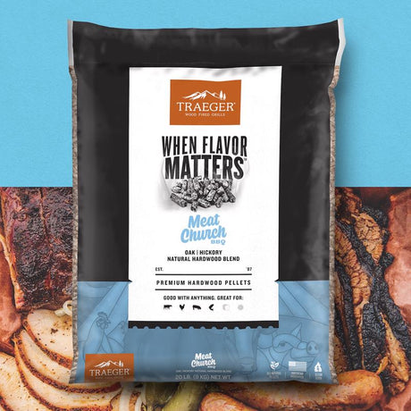 Traeger Meat Church Hardwood Pellets All Natural Hickory 20 lb