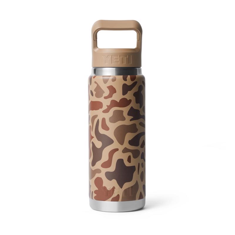 YETI Rambler 26 oz Wetlands Camo BPA Free Bottle with Straw Cap