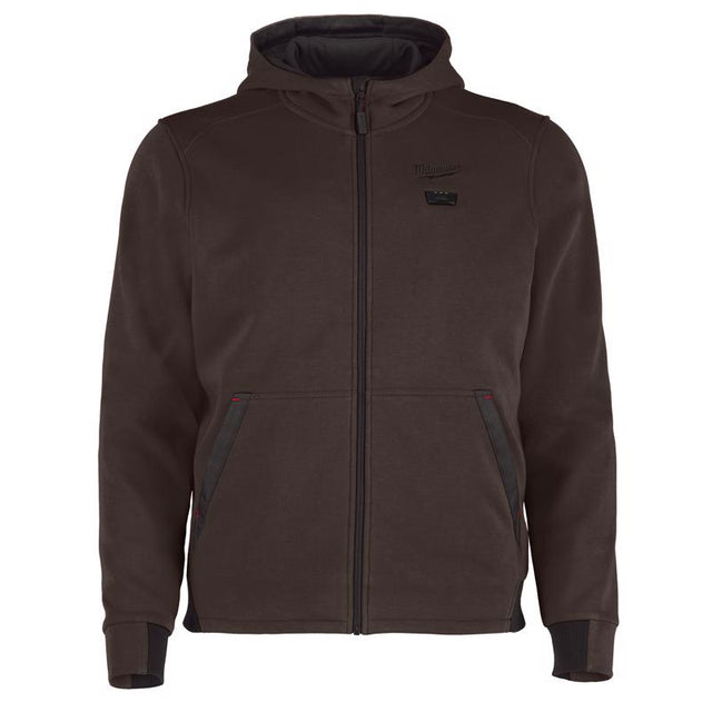 Milwaukee M12 L Long Sleeve Men's Hooded Heated Hoodie Brown