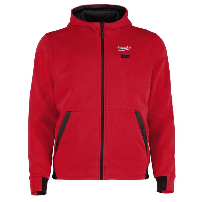 Milwaukee M12 XXL Long Sleeve Men's Full-Zip Heated Hoodie Red