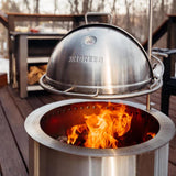 Breeo Cordierite Stone/Stainless Steel Grill Dome 20 in. W 1 pk