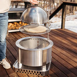 Breeo Cordierite Stone/Stainless Steel Grill Dome 20 in. W 1 pk