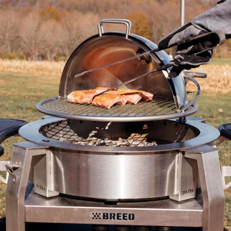 Breeo Cordierite Stone/Stainless Steel Grill Dome 20 in. W 1 pk