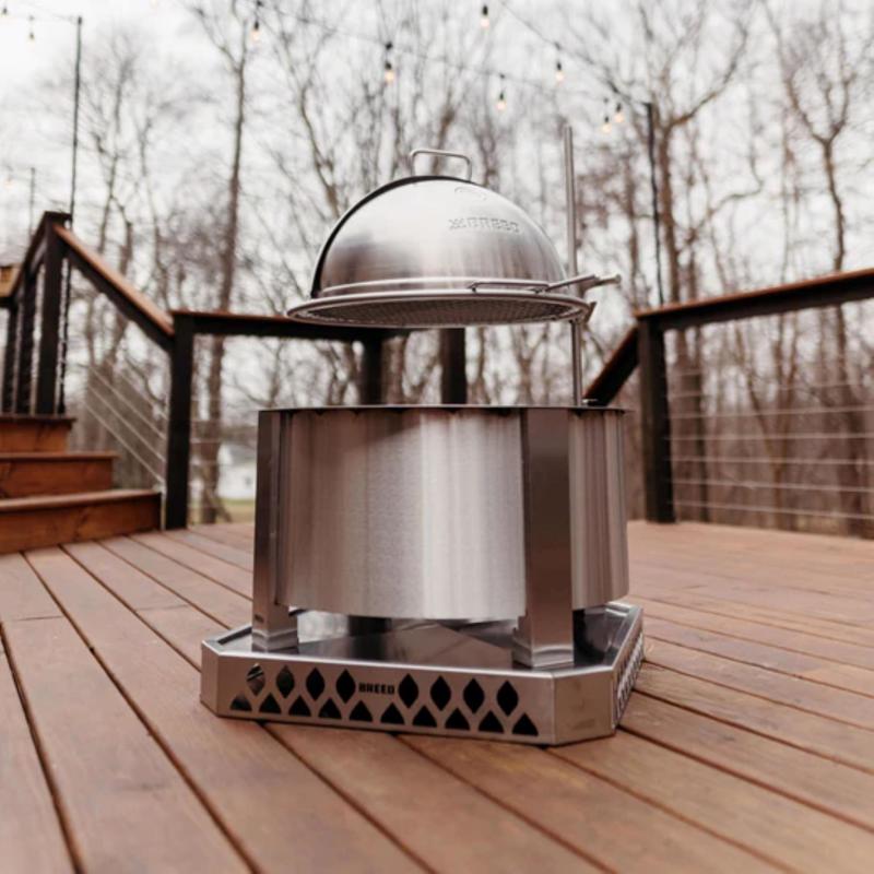 Breeo Cordierite Stone/Stainless Steel Grill Dome 20 in. W 1 pk