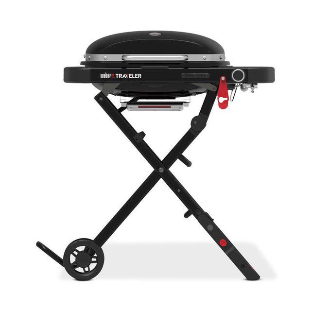 Weber Traveler Compact 1 Burner Liquid Propane Grill Black