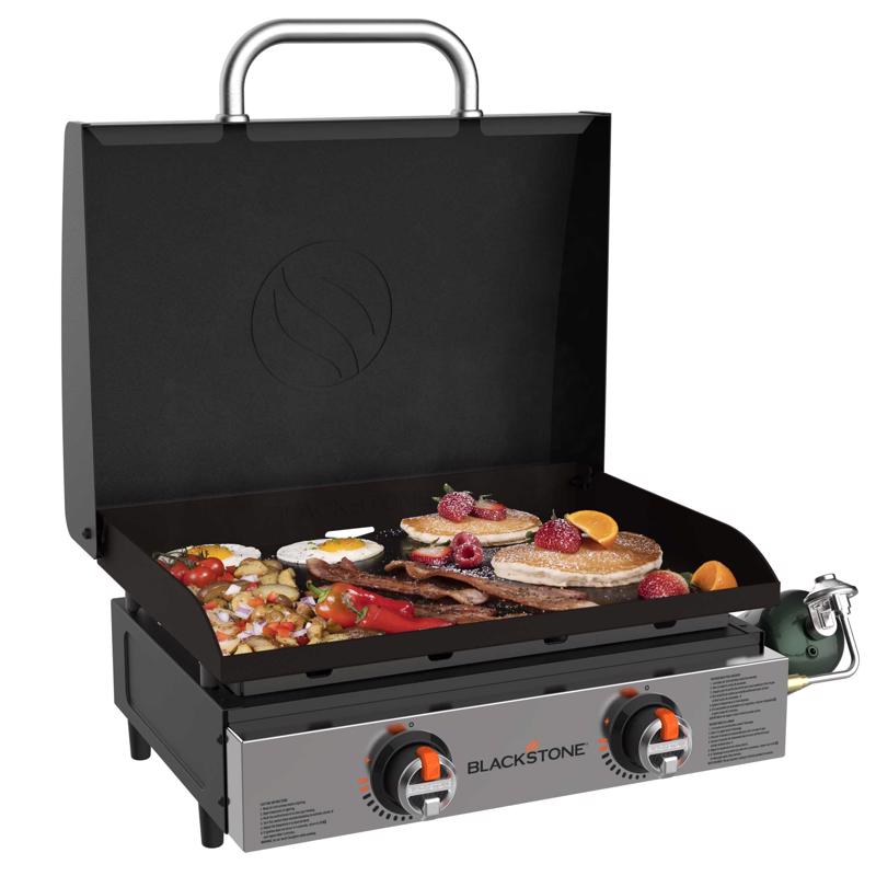 Blackstone 2 Burner Liquid Propane Tabletop Outdoor Griddle Black/Silver