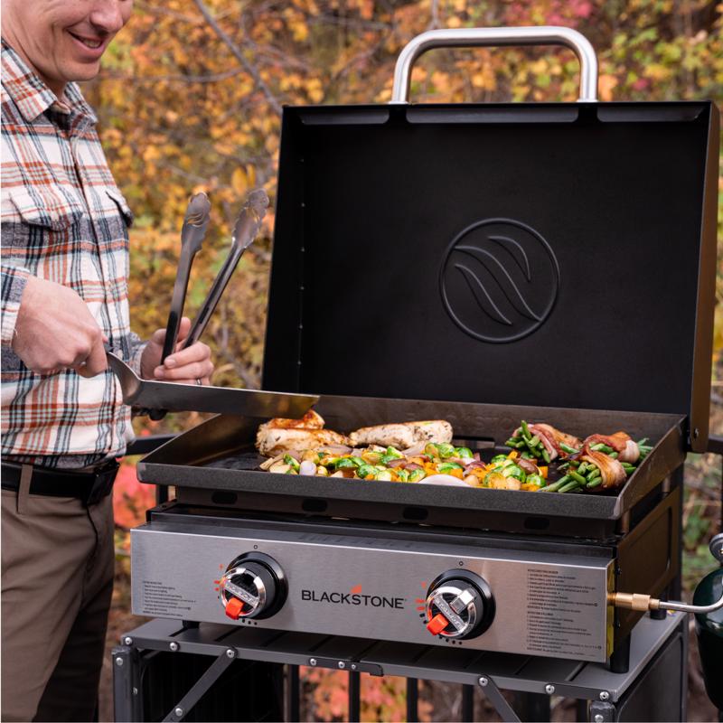 Blackstone 2 Burner Liquid Propane Tabletop Outdoor Griddle Black/Silver