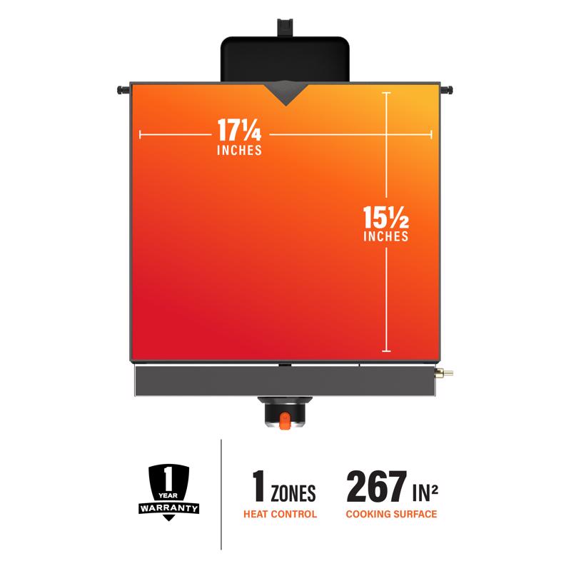 Blackstone 1 Burner Liquid Propane Tabletop Outdoor Griddle Black/Silver