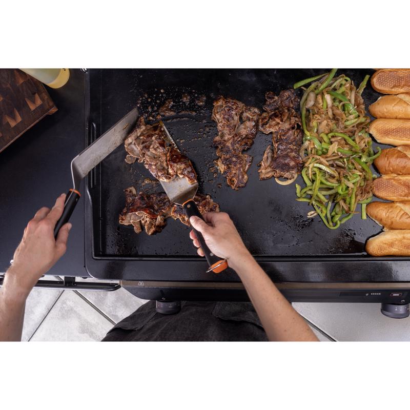 Traeger Plastic/Stainless Steel Black/Orange Griddle Spatula