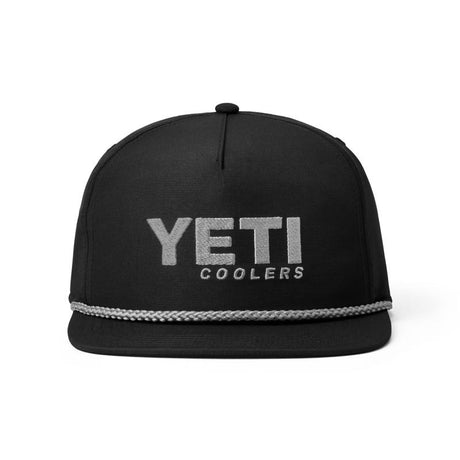 YETI Flat Brim Rope Hat Black One Size Fits Most