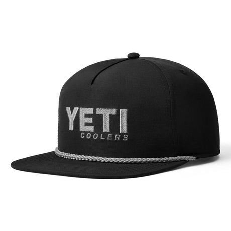 YETI Flat Brim Rope Hat Black One Size Fits Most