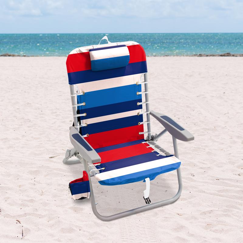 Rio Brands 4-Position Assorted Beach Backpack Chair