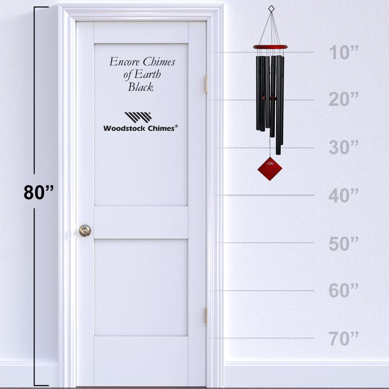 Woodstock Chimes Black Aluminum/Wood 37 in. Wind Chime