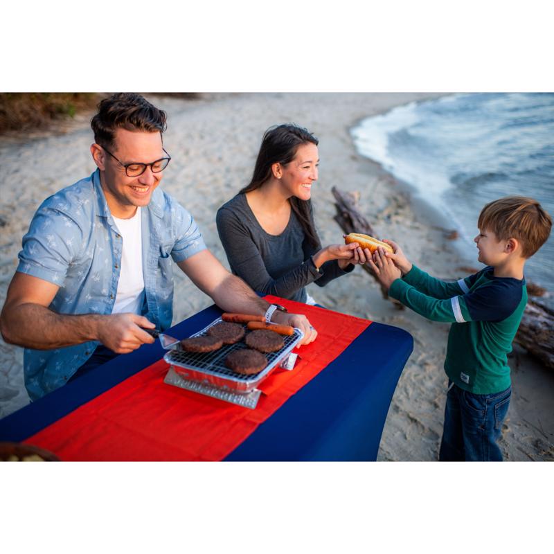 Pull Start Fire 13 in. Charcoal Disposable Grill Silver