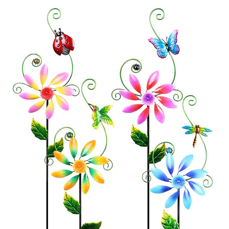 Exhart Assorted Metal 50 in. H Yard Stake Set
