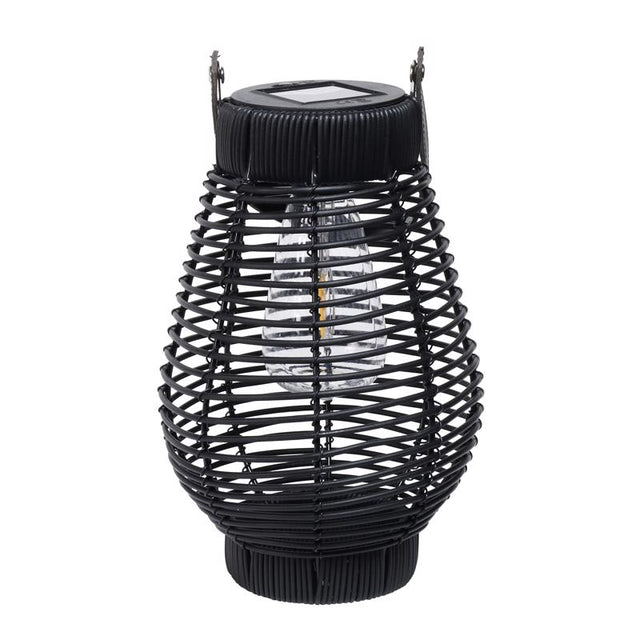 Exhart Black Plastic 14 in. H Lantern
