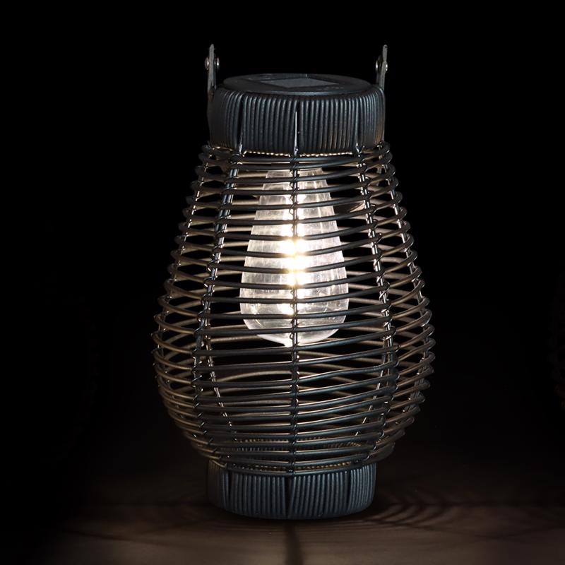 Exhart Black Plastic 14 in. H Lantern